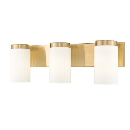 Z-Lite Burk 3 Light Vanity, 22.5in. W x 7.25in. H, Luxe Gold 746-3V-LG